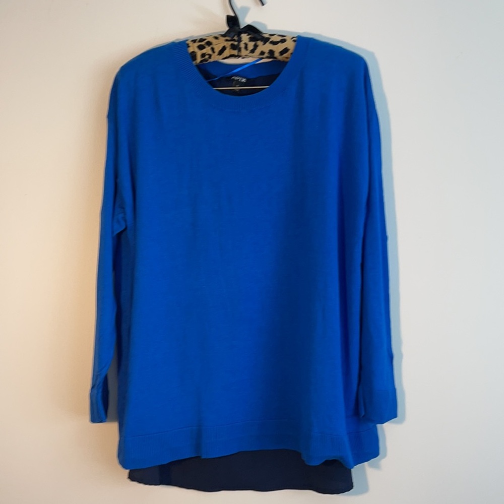 APT.9 Cotton Blend Split Back Blouse Full Lining